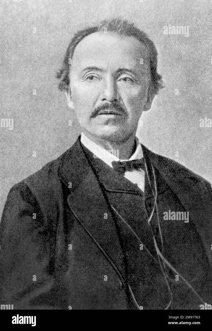 Heinrich Schliemann. Portrait de l'homme d'affaires et archéologue allemand Johann Ludwig Heinrich Julius Schliemann (1822-1890), impression photomécanique, vers 1880 Banque D'Images