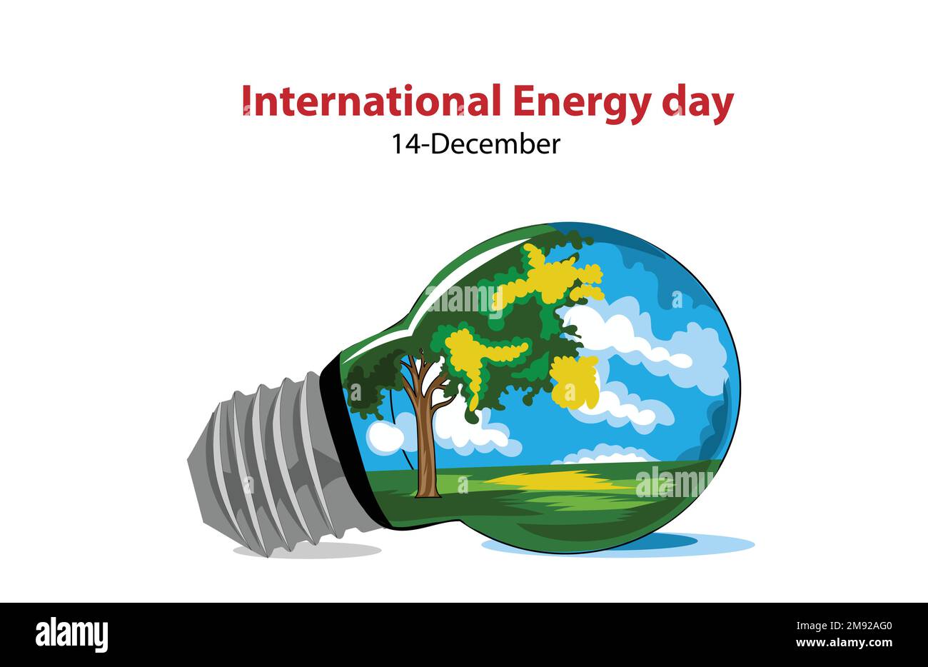 Illustration vectorielle de l'affiche de la Journée internationale de l'énergie Illustration de Vecteur