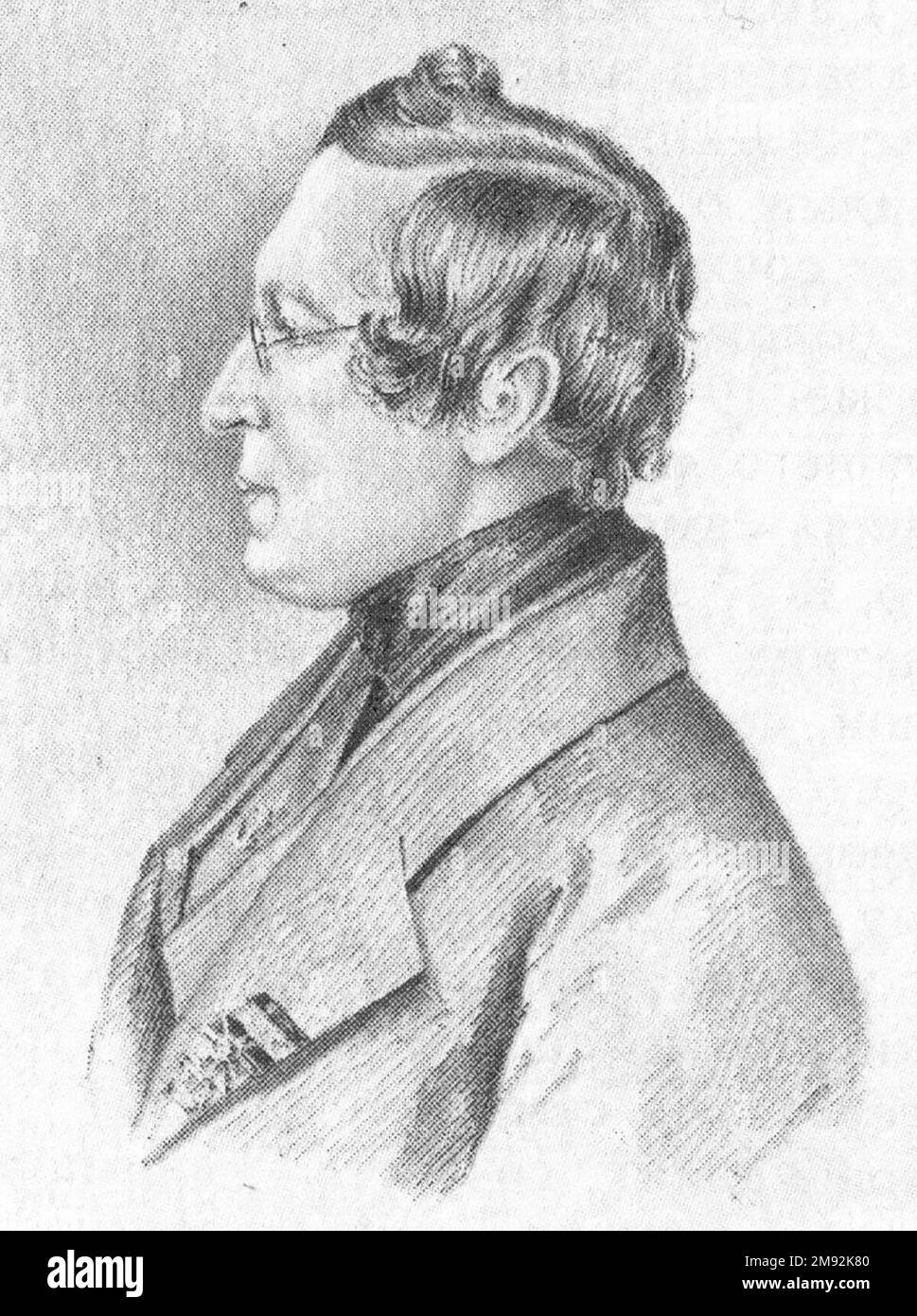 Ivan Petrovich Borozdna, poète et traducteur russe. env. 1840 Banque D'Images