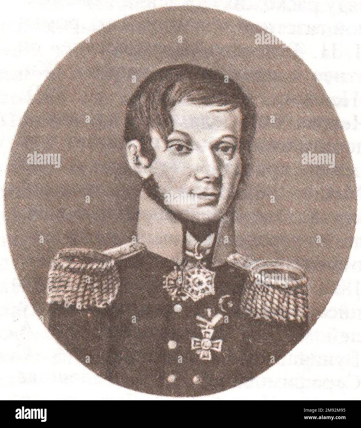 Alexander Grigoryevitch Krasnokutsky - général majeur, participant à la guerre patriotique de 1812 et des campagnes étrangères de 1813-1814, auteur de Voyage essais ca. vers 1820 Banque D'Images
