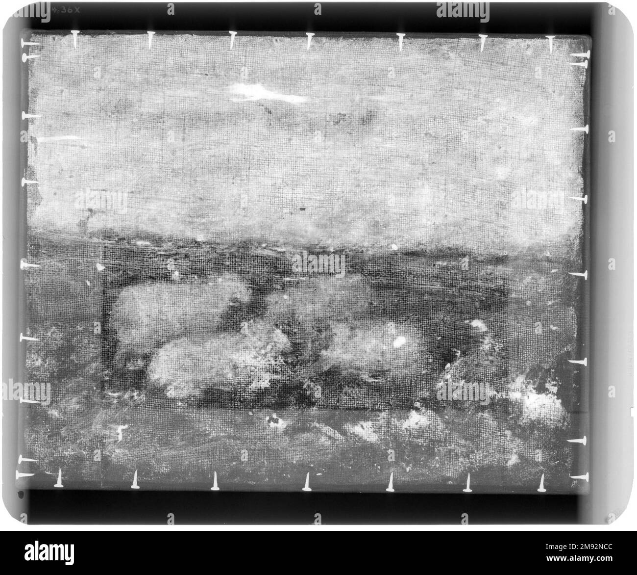 Albert Pinkham Ryder (américain, 1847-1917). Le pli, fin 1870s. Huile sur toile, 8 7/16 x 8 7/8 in. (21,5 x 22,6 cm). Art américain fin 1870s Banque D'Images