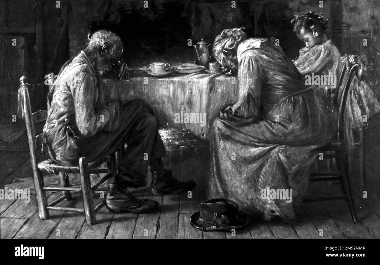 La Bénédiction Harry Roseland (américain, 1866/67?-1950). La Bénédiction, 1905. Huile sur toile, 30 x 48in. (76,2 x 121,9cm). Art américain 1905 Banque D'Images