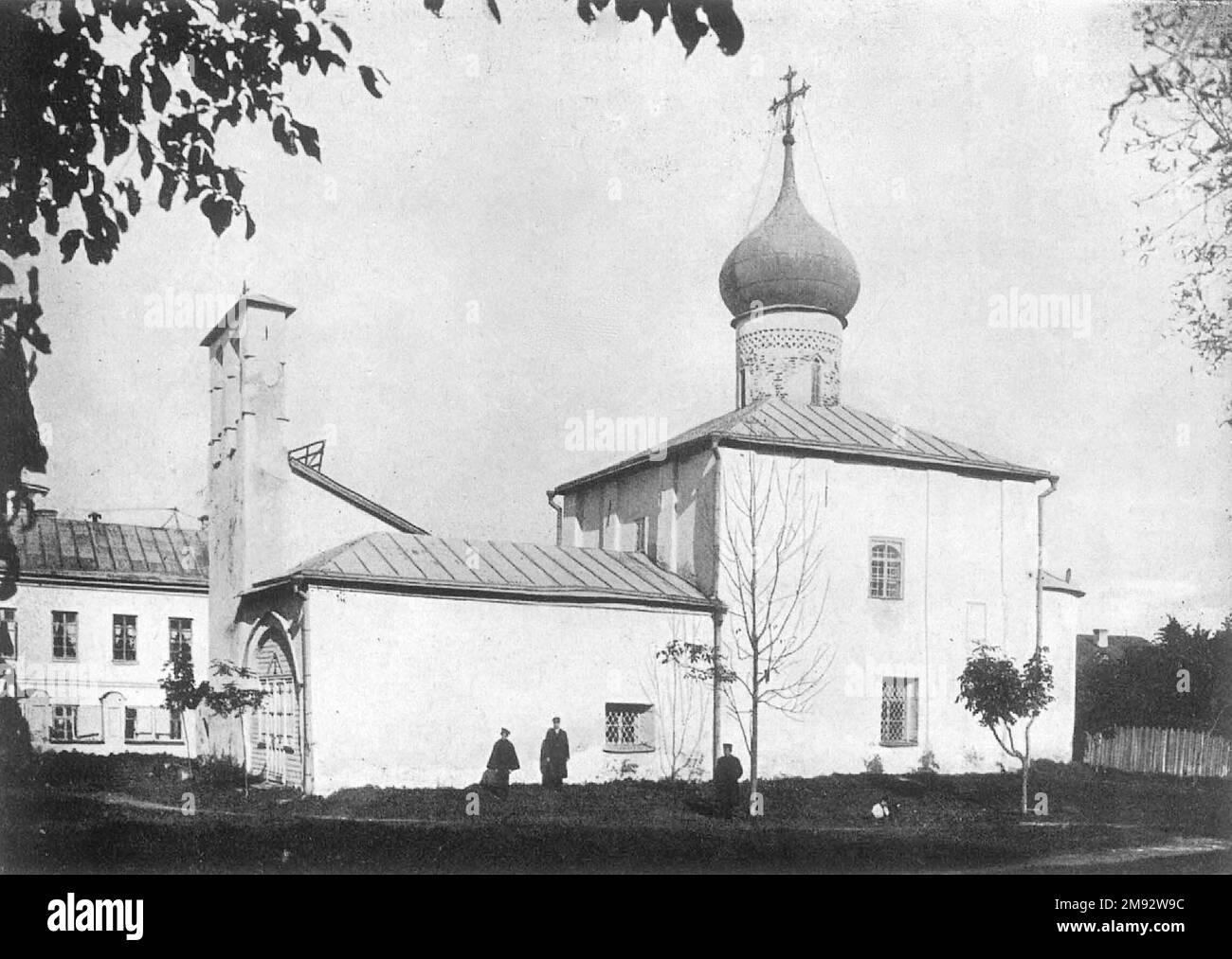 Nouvelle église de l'Ascension à Pskov en Russie au début du 20th siècle Banque D'Images