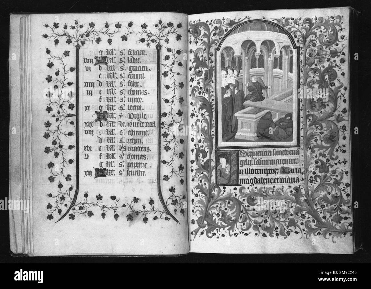 Horae Beae Mariae Virginis Inconnu. Horae Beae Mariae Virginis, ca. 1425-1460. Manuscrit en aquarelle opaque et encre avec or, livre : 8 × 5 3/4 × 2 3/8 po. (20,3 × 14,6 cm). Art européen ca. 1425-1460 Banque D'Images