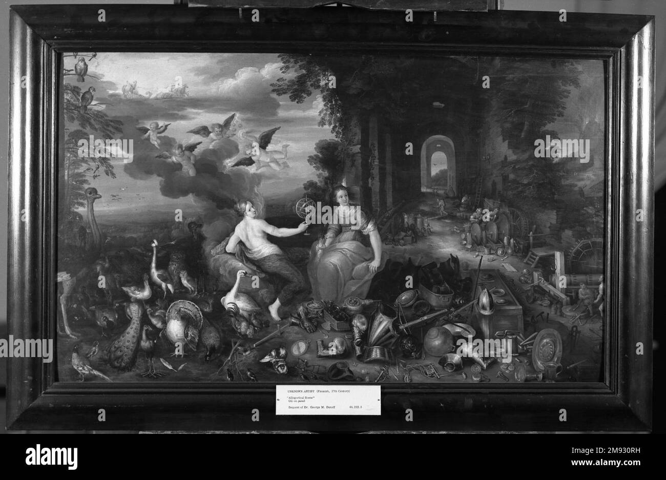 Allégorie d'Air et de feu Studio de Jan Brueghel le plus jeune (flamand, 1601-1678). Allégorie de l'air et du feu, ca. 1630. Huile sur panneau, 20 1/16 x 34 in. (51,0 x 86,4 cm). Art européen ca. 1630 Banque D'Images