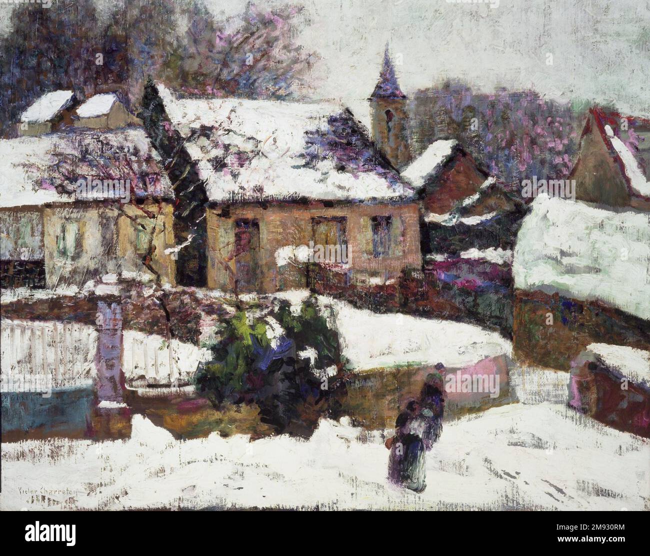 Wet Snow, Auvergne Victor Charreton (français, 1864-1937). Neige humide, Auvergne, 1899. Huile sur toile, 25 3/8 x 31 11/16 in. (64,5 x 80,5 cm). Art européen 1899 Banque D'Images