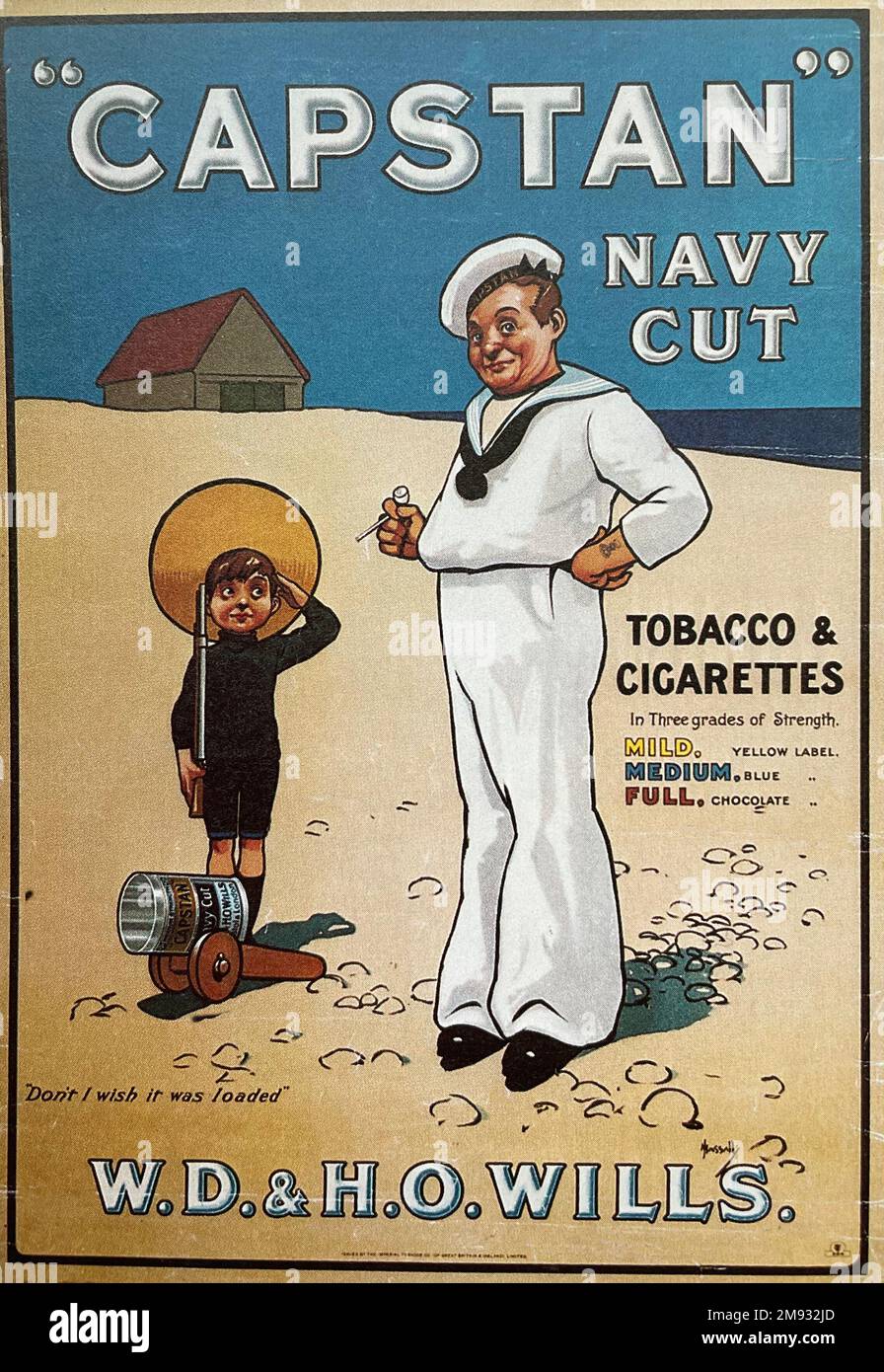 CABESTAN publicité cigarette environ 1905 Banque D'Images