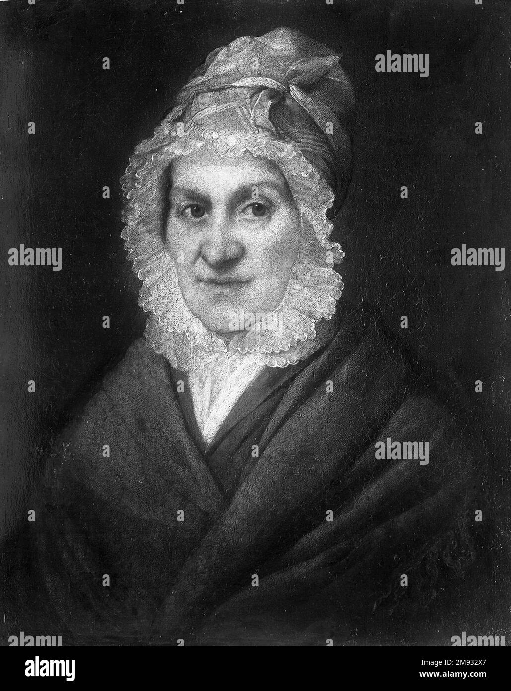 Portrait d'une ancienne école française. Portrait d'une ancienne femme, 19th siècle. Huile sur toile, 23 1/2 x 19 1/2 in. (59,7 x 49,5 cm). Art européen 19th siècle Banque D'Images