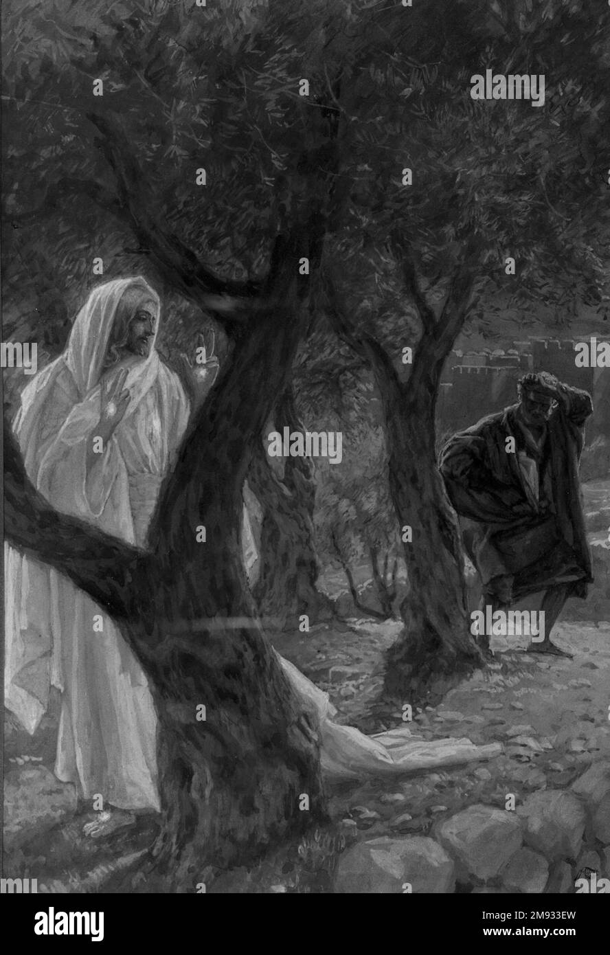 Apparition de notre Seigneur à Saint Pierre (Appartion de notre-Seigneur à Saint-Pierre) James Tissot (français, 1836-1902). Apparition de notre Seigneur à Saint Pierre (apparition de notre-Seigneur à Saint-Pierre), 1886-1894. Aquarelle opaque sur graphite sur papier vélin gris, image : 11 1/2 x 7 15/16 po. (29,2 x 20,2 cm). Art européen 1886-1894 Banque D'Images