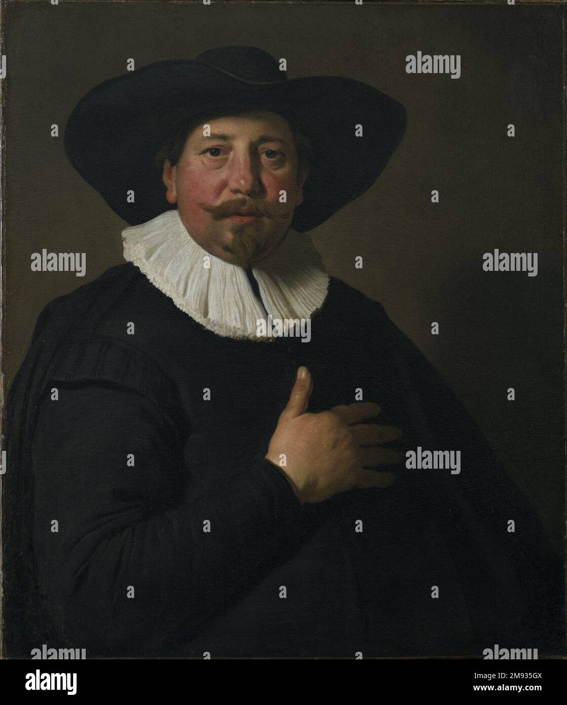 Portrait d'un homme Jacob Adriaensz. Fond (néerlandais, 1608/9-1651). Portrait d'un homme, env. 1637-1638. Huile sur toile, 29 3/4 x 25 5/8 in. (75,6 x 65,1 cm). Art européen ca. 1637-1638 Banque D'Images