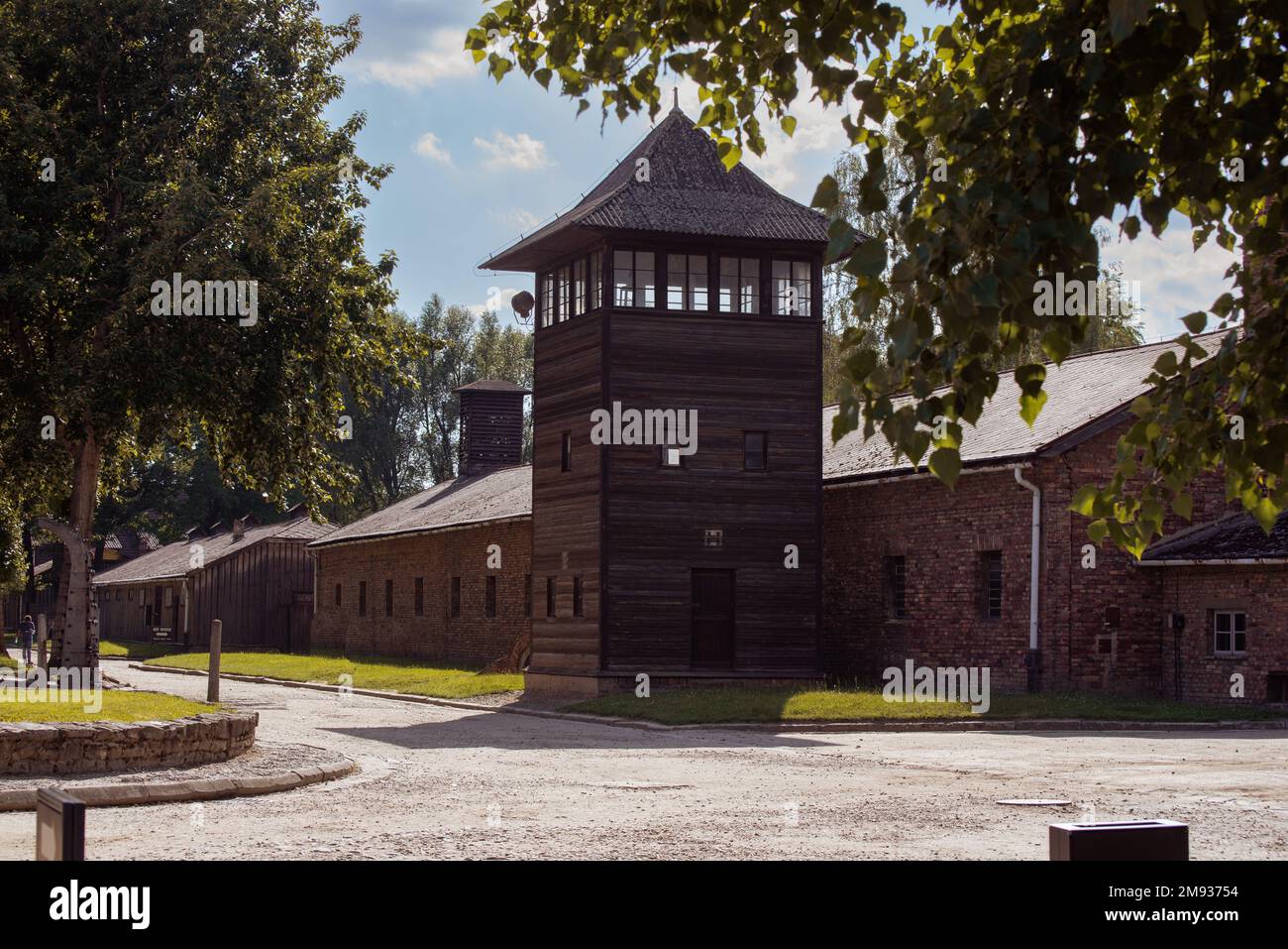 15 juin 2022: Oswiecim, Auschwitz, Pologne. Tour de garde naziste dans