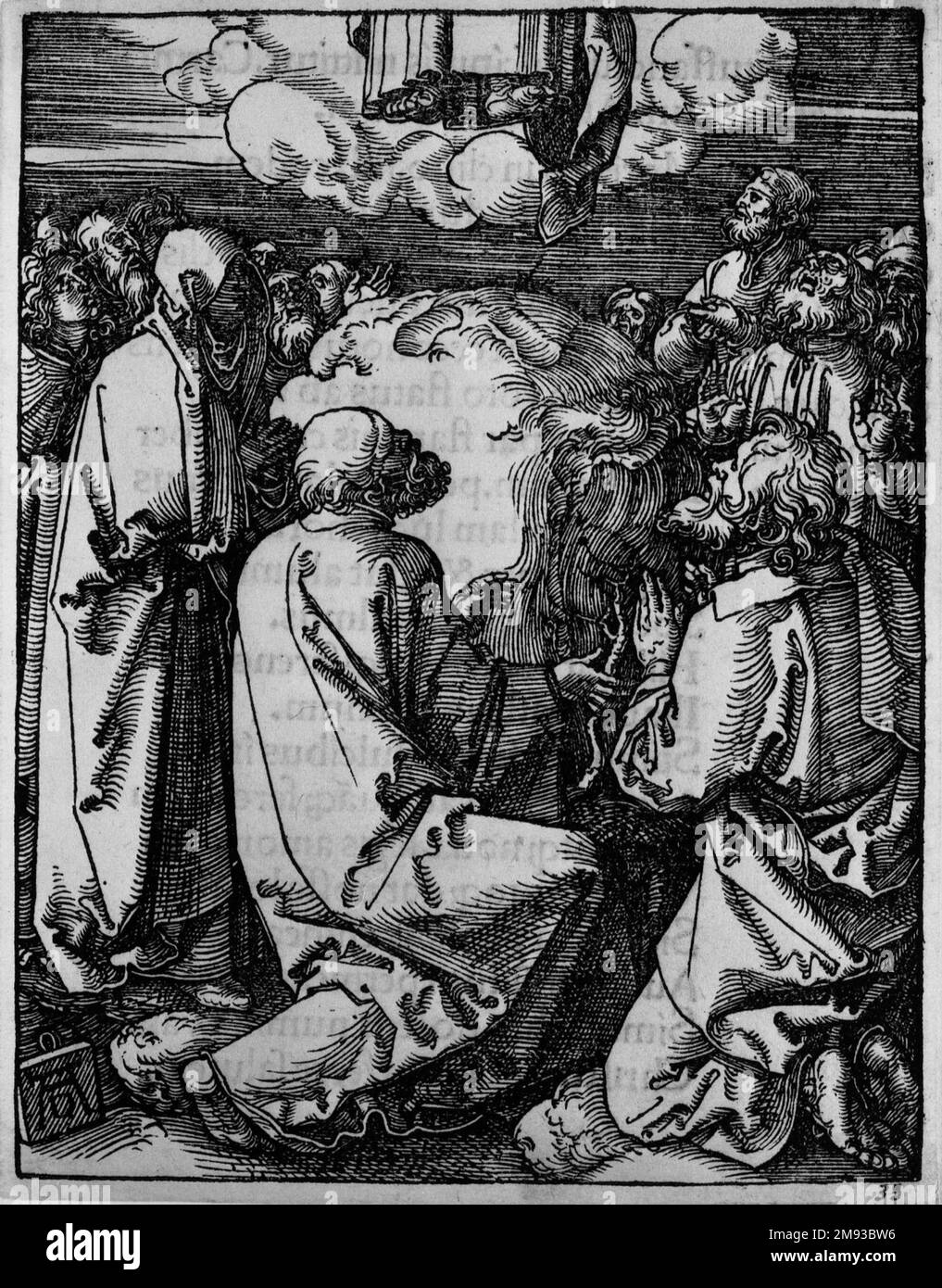 Ascension Albrecht Dürer (allemand, 1471-1528). Ascension, 1509-1511; édition de 1511. Feuille de bois sur papier couté, feuille : 5 1/8 x 4 po. (13 x 10,2 cm). Art européen 1509-1511; édition de 1511 Banque D'Images