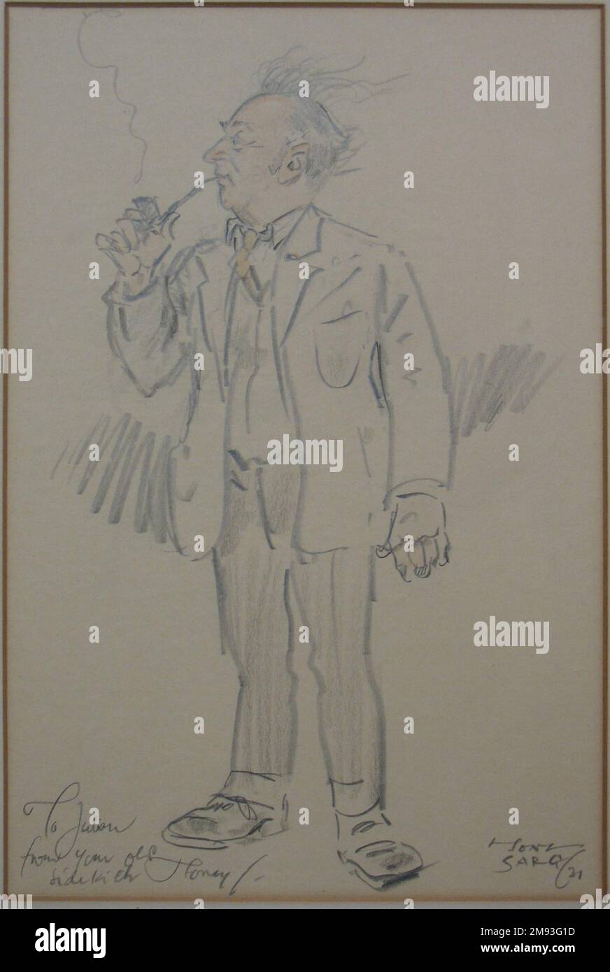 Puppeteer Tony Sarg (américain, 1880-1942). , 1931. Crayon de couleur et graphite sur papier monté sur tapis, image (vue) : 12 x 9 po. (30,5 x 22,9 cm). Art américain 1931 Banque D'Images