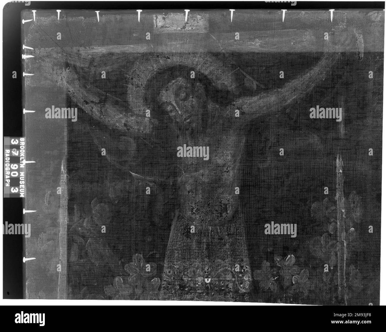 Christ des tremblements de terre avec notre Dame des Sorrows sur l'autel Inconnu. Christ des tremblements de terre avec notre Dame des Sorrows sur l'autel. Huile sur toile, 25 1/2 × 31 × 2 in. (64,8 × 78,7 × 5,1 cm). Art américain Banque D'Images