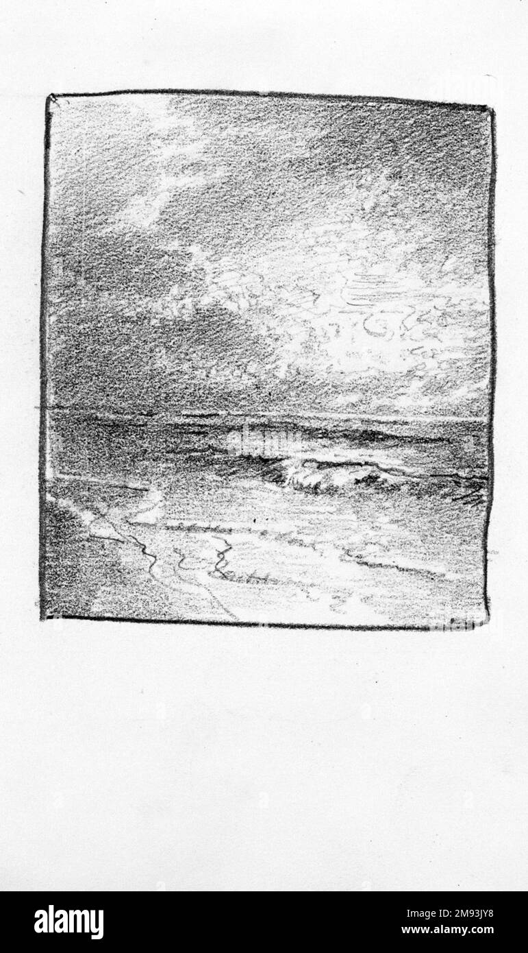 Carnet William Trost Richards (américain, 1833-1905). Carnet d'esquisses. Crayon sur papier, 4 15/16 x 8 x 9/16 po. (12,5 x 20,4 x 1,5 cm). Art américain Banque D'Images