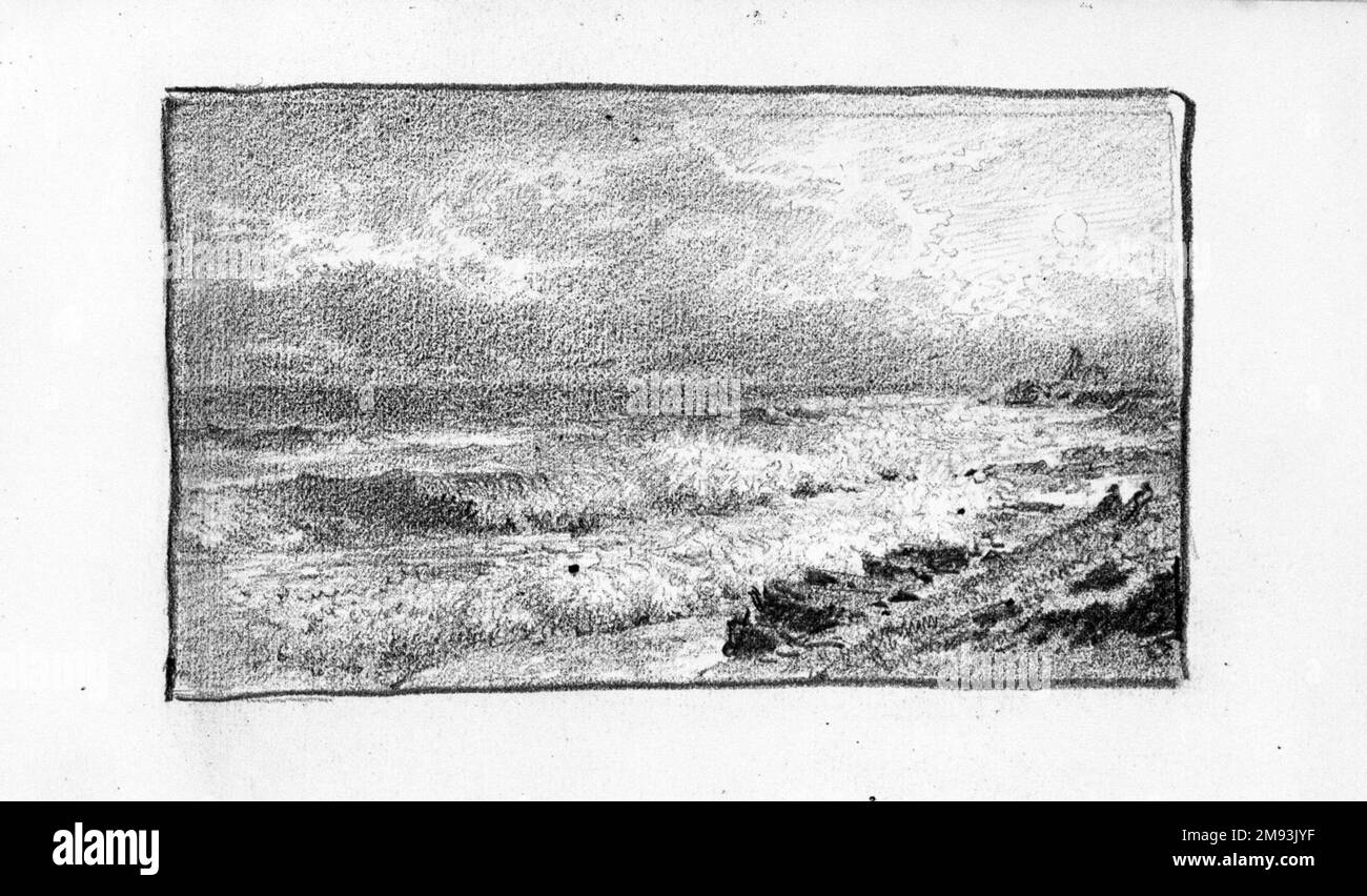 Carnet William Trost Richards (américain, 1833-1905). Carnet d'esquisses. Crayon sur papier, 4 15/16 x 8 x 9/16 po. (12,5 x 20,4 x 1,5 cm). Art américain Banque D'Images