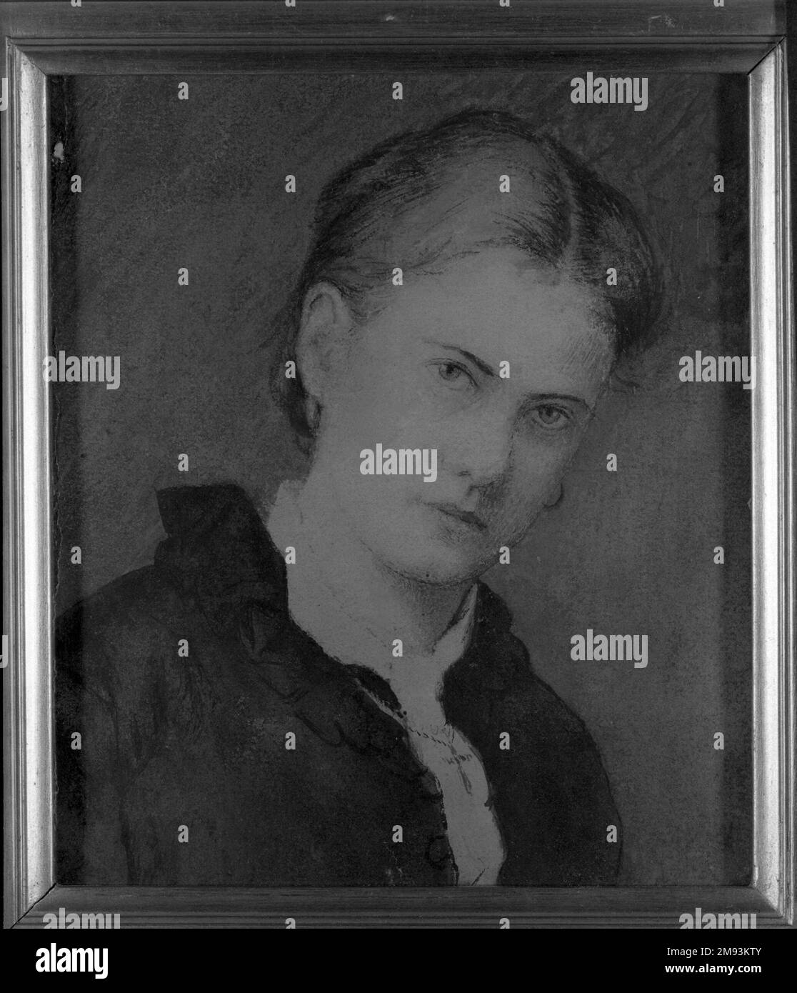 Portrait de l'épouse de l'artiste Ralph Albert Blakelock (américain, 1847-1919). Portrait de la femme de l'artiste. Aquarelle Art américain Banque D'Images