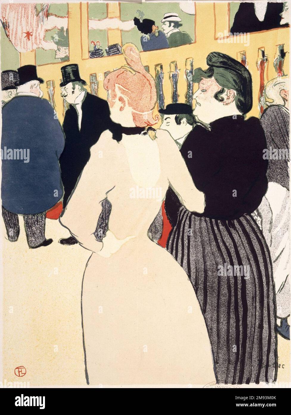 Au Moulin Rouge (au Moulin Rouge) Henri de Toulouse-Lautrec (français, 1864-1901). , 1892. Lithographie sur papier vélin, feuille : 23 15/16 x 18 5/16 po. (60,8 x 46,5 cm). Art européen 1892 Banque D'Images