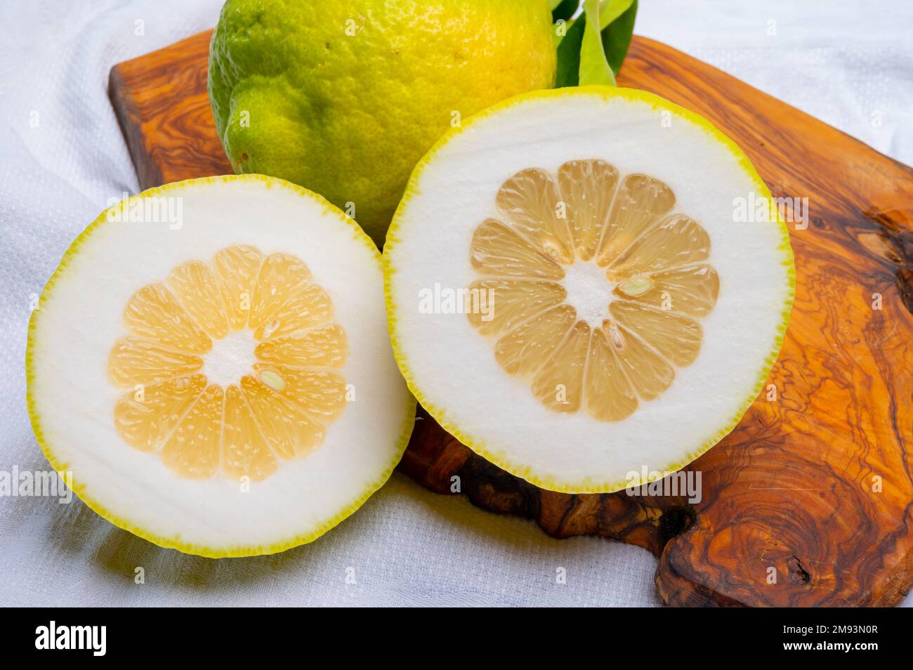 Cédrate de citron-citron ou Citrus medica, grands agrumes parfumés avec de la croûte épaisse utilisés pour faire de la limonchello italienne Banque D'Images