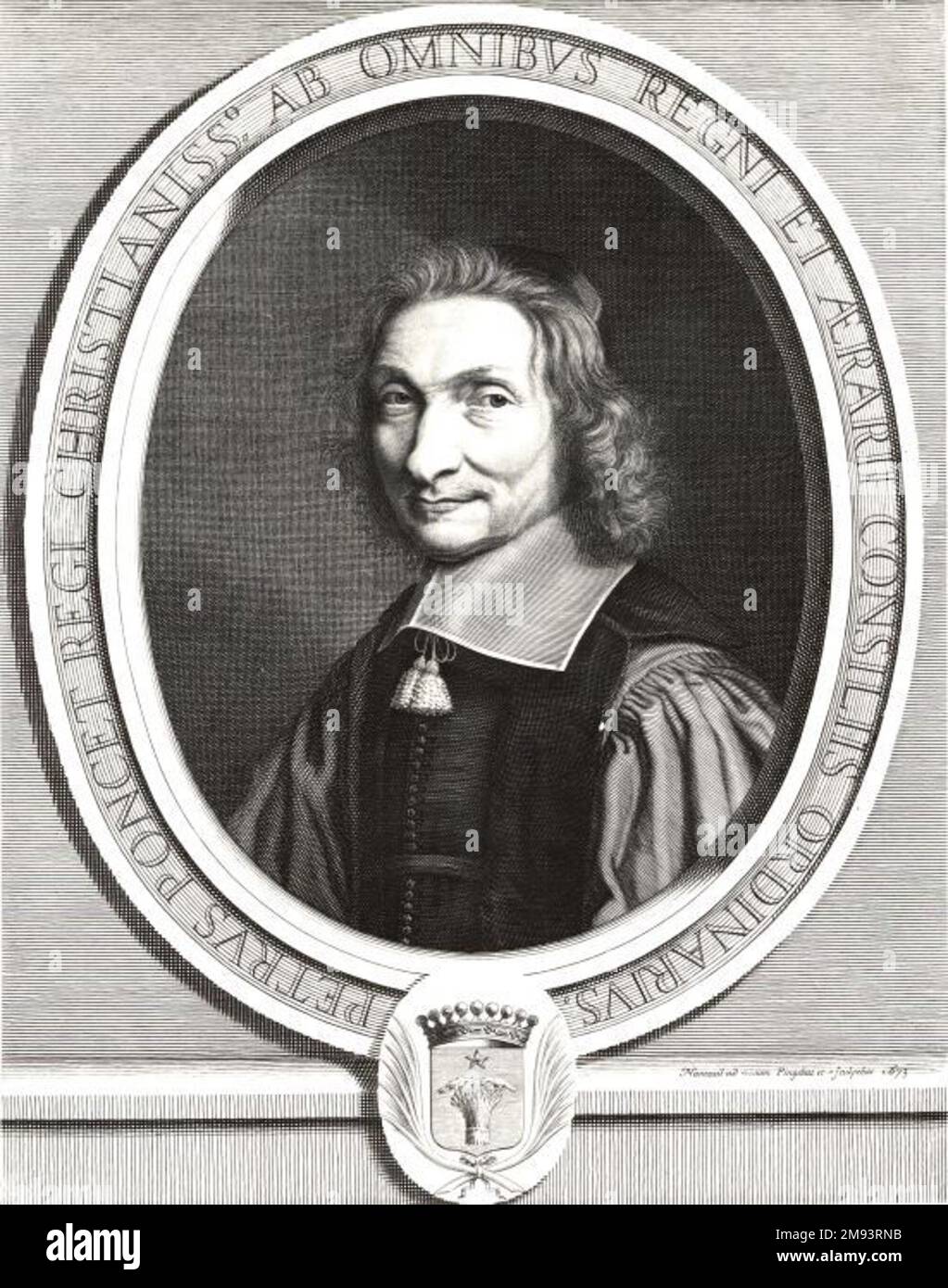 Pierre Poncet Robert Nanteuil (français, 1623-1678). , 1660. Gravure sur papier à poser, 12 11/16 x 9 13/16 po. (32,2 x 24,9 cm). Art européen 1660 Banque D'Images