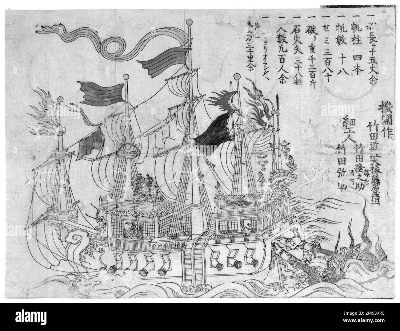 Print Print, fin du 18th siècle. Imprimé blocs de bois, 18 3/4 x 14 po (47,6 x 35,6 cm). Art asiatique fin 18th siècle Banque D'Images