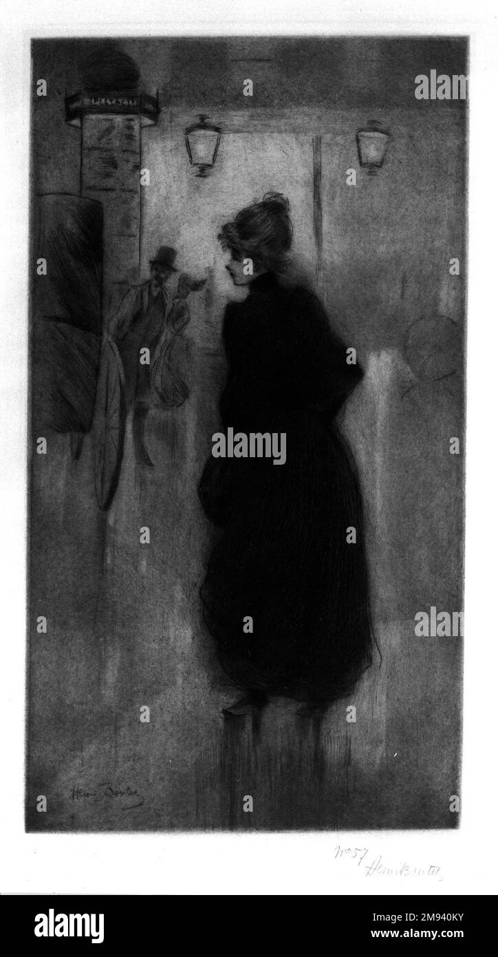 Parisienne Henri Boutet (français, 1851-1938). , 1893. Gravure en masse douce sur papier vélin, 21 1/4 x 11 13/16 po. (54 x 30 cm). Art européen 1893 Banque D'Images