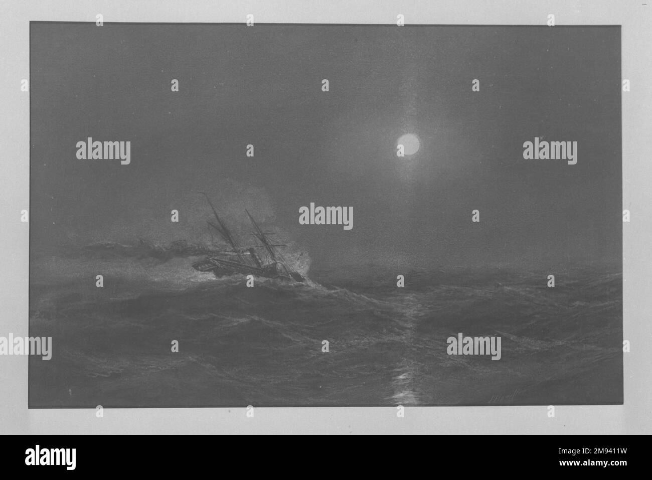 Marine James Hamilton (américain, 1819-1878). Marine. Aquarelle Art américain Banque D'Images