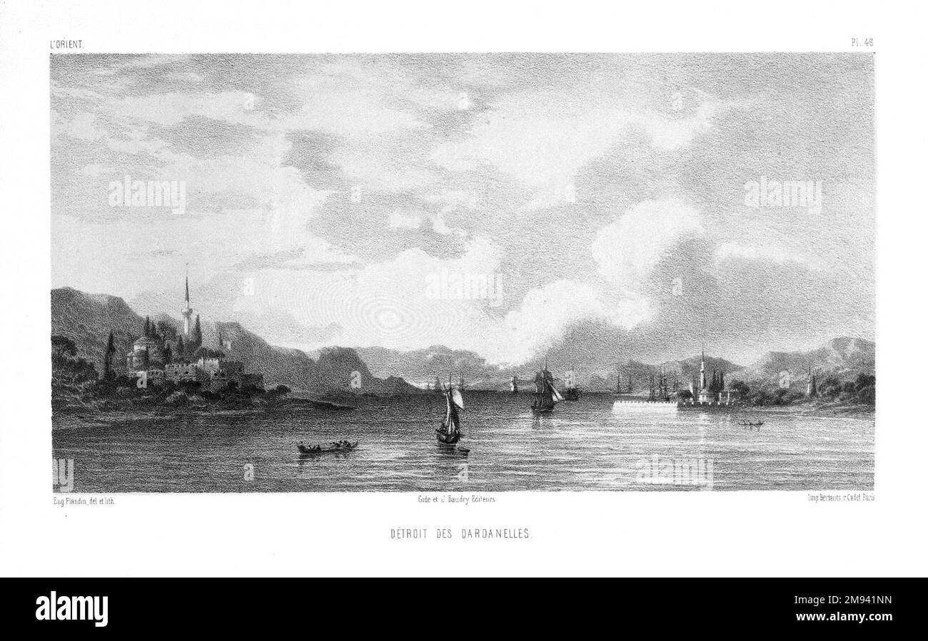 Assiette de 'l'Orient' Eugène Flandin (français, 1809-1876). n.d. Lithographie, feuille : 14 1/16 x 21 7/16 po. (35,7 x 54,4 cm). Art européen n.d. Banque D'Images
