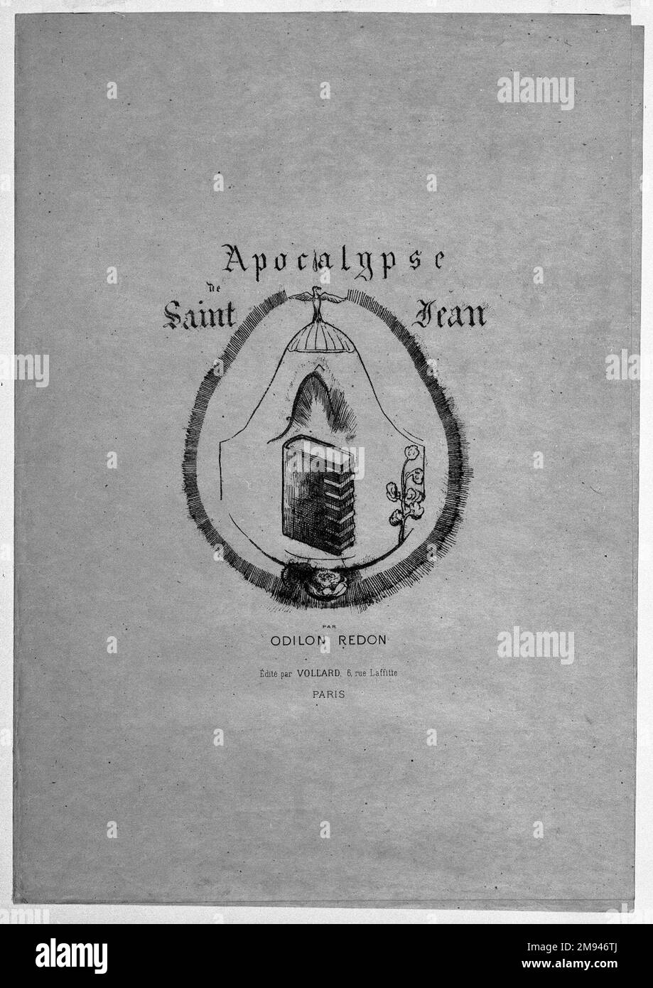 Frontispice à l'Apocalypse de Saint-Jean Odilon Redon (français, 1840-1916). Frontispice à l'Apocalypse de Saint-Jean, 1899. Papier pour le Japon, 9 3/16 x 7 15/16 cm (23,3 x 20,2 cm). Art européen 1899 Banque D'Images