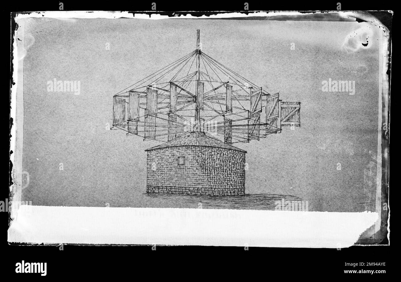 Esquisse du moulin de Lott W.H. Story, Flatbush, Brooklyn George Bradford Brainerd (américain, 1845-1887). , ca. 1872-1887. Collodion verre argent plaque humide négatif ca. 1872-1887 Banque D'Images