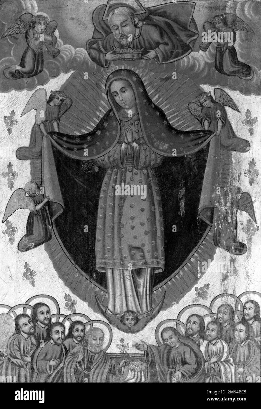 Ascension de la Vierge inconnue. ., 24 1/4 x 16 3/4 po. (61,6 x 42,5 cm). Art européen Banque D'Images