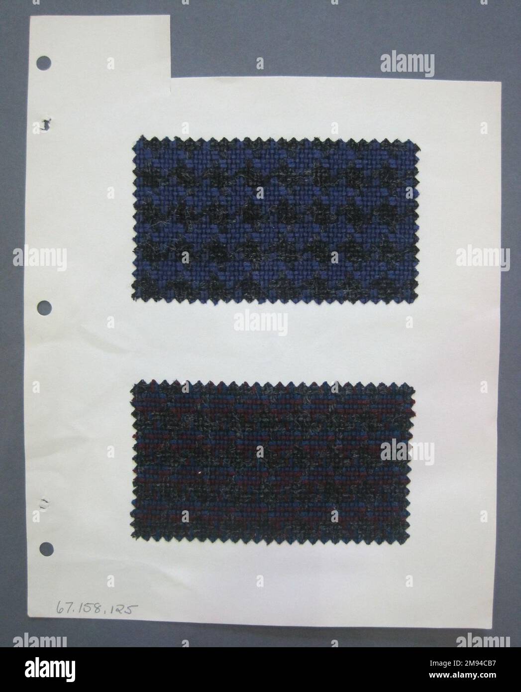 Tissu Swatch Fab-Tex Inc. , 1963-1966. Laine, feuille : 8 1/4 x 10 1/2 po. (21 x 26,7 cm). 1963-1966 Banque D'Images