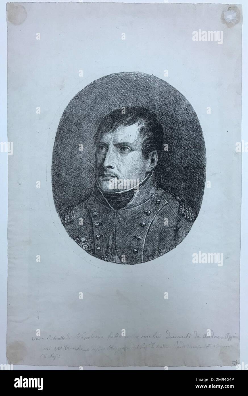 Portrait de l'Emporer Napoléon Ier Luigi Pizzi (italien, 1759-1821). , ca. 1805. Lithographie sur papier vélin crème, composition (ovale): 9 13/16 x 8 1/16 po. (25 x 20,5 cm). Art européen ca. 1805 Banque D'Images