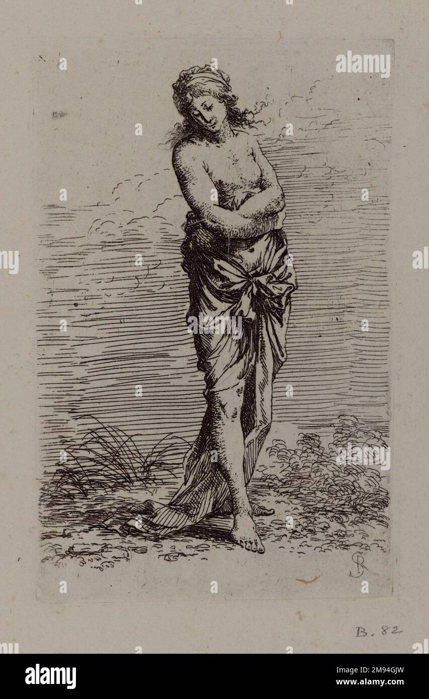 [Sans titre] Salvator Rosa (italien, 1615-1673). [Sans titre]. Gravure, feuille : 11 7/8 x 17 9/16 po. (30,2 x 44,6 cm). Art européen Banque D'Images