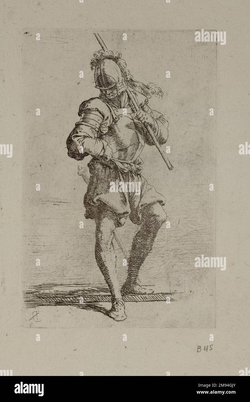 [Sans titre] Salvator Rosa (italien, 1615-1673). [Sans titre]. Gravure, feuille : 11 7/8 x 17 9/16 po. (30,2 x 44,6 cm). Art européen Banque D'Images