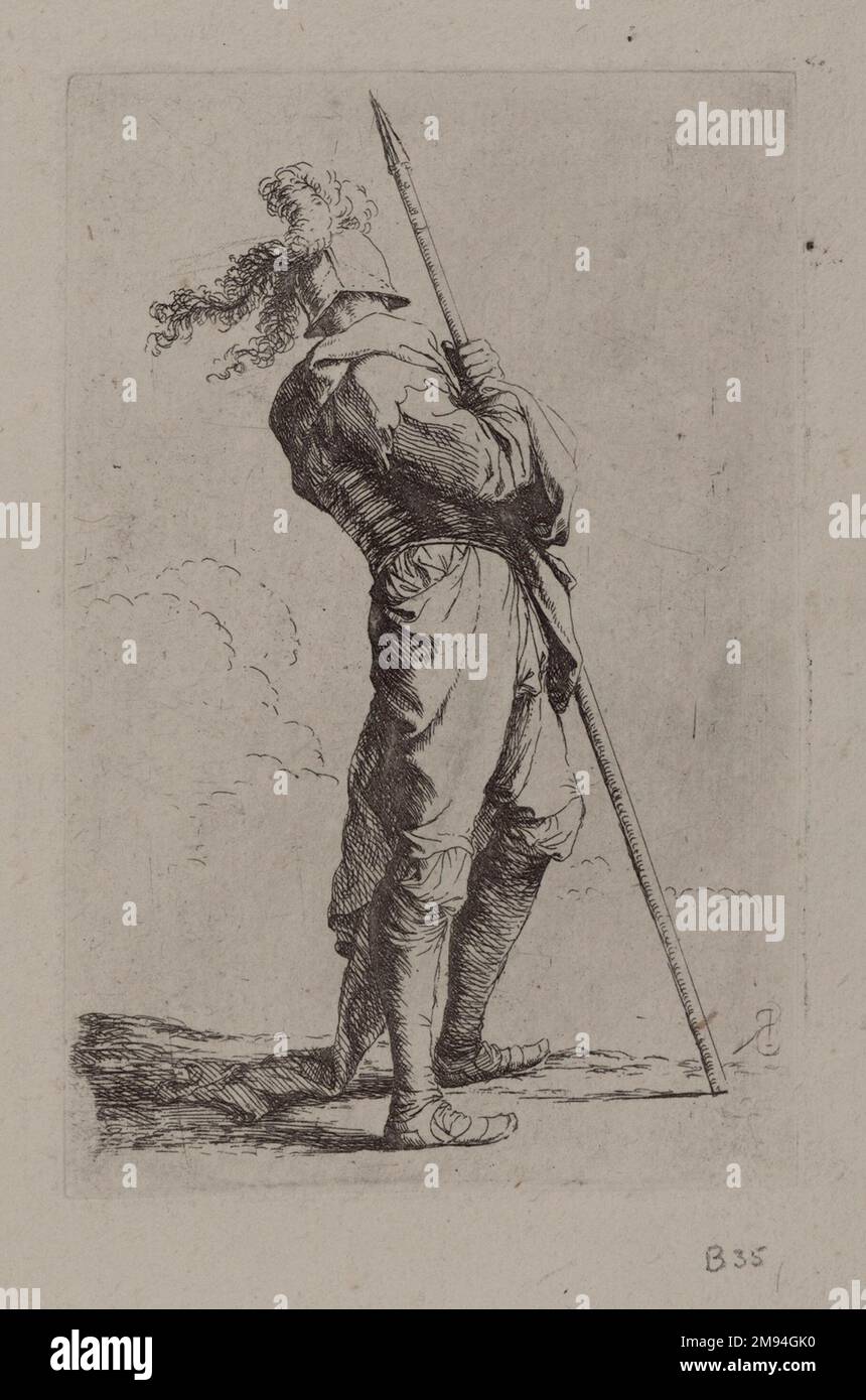 [Sans titre] Salvator Rosa (italien, 1615-1673). [Sans titre]. Gravure, feuille : 11 7/8 x 17 9/16 po. (30,2 x 44,6 cm). Art européen Banque D'Images