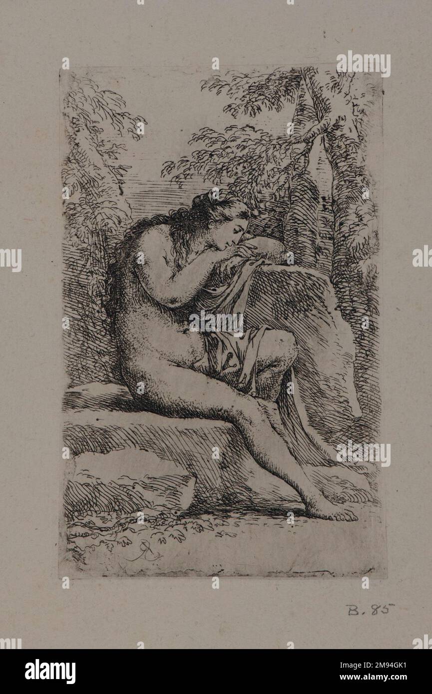 [Sans titre] Salvator Rosa (italien, 1615-1673). [Sans titre]. Gravure, feuille : 11 7/8 x 17 9/16 po. (30,2 x 44,6 cm). Art européen Banque D'Images