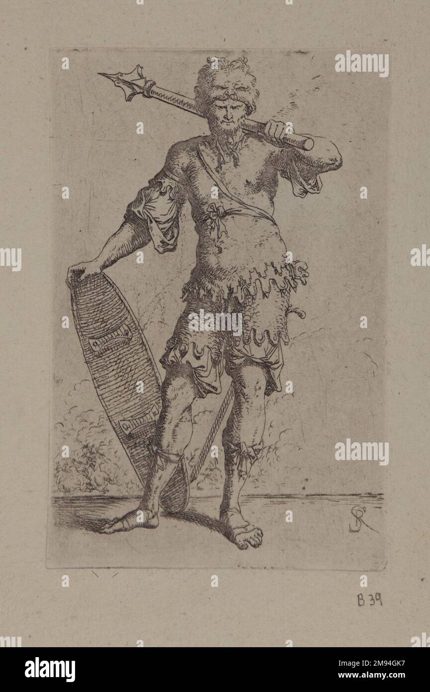 [Sans titre] Salvator Rosa (italien, 1615-1673). [Sans titre]. Gravure, feuille : 11 7/8 x 17 9/16 po. (30,2 x 44,6 cm). Art européen Banque D'Images