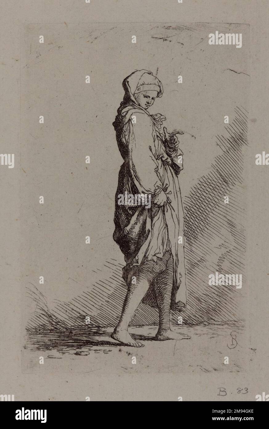 [Sans titre] Salvator Rosa (italien, 1615-1673). [Sans titre]. Gravure, feuille : 11 7/8 x 17 9/16 po. (30,2 x 44,6 cm). Art européen Banque D'Images