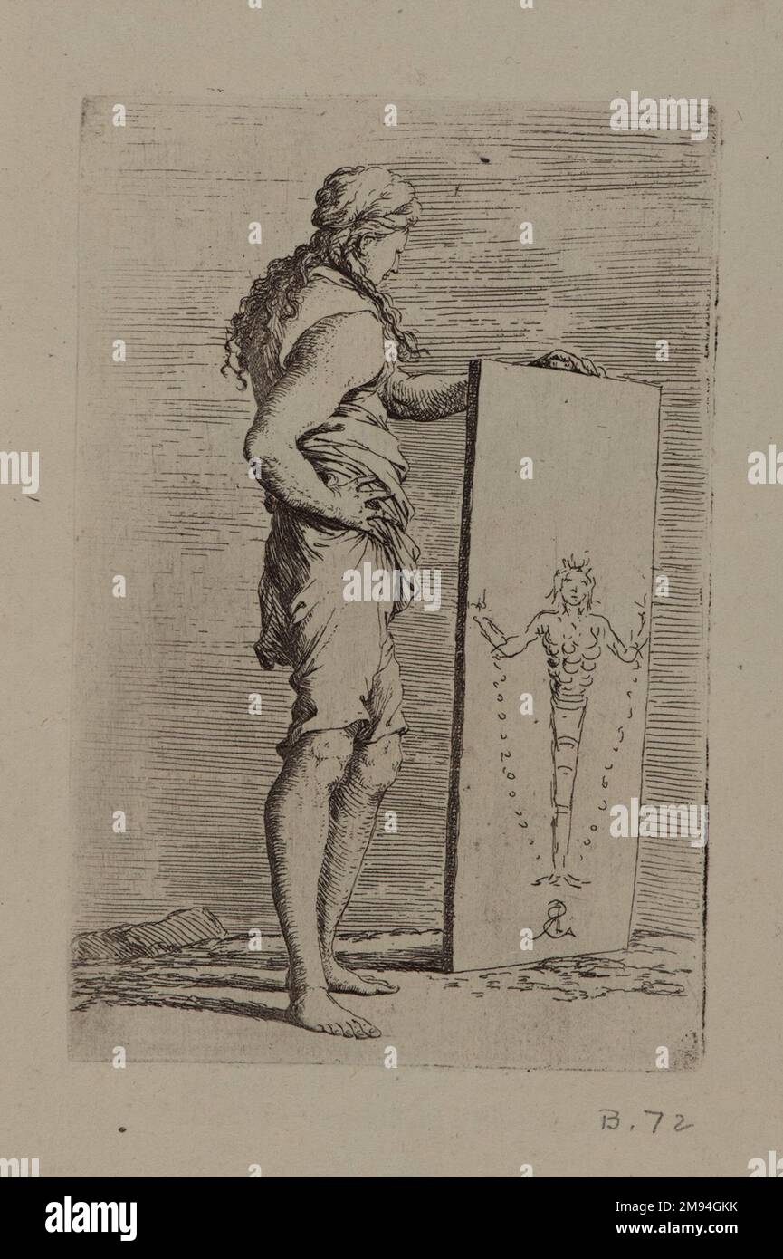 [Sans titre] Salvator Rosa (italien, 1615-1673). [Sans titre]. Gravure, feuille : 11 7/8 x 17 9/16 po. (30,2 x 44,6 cm). Art européen Banque D'Images