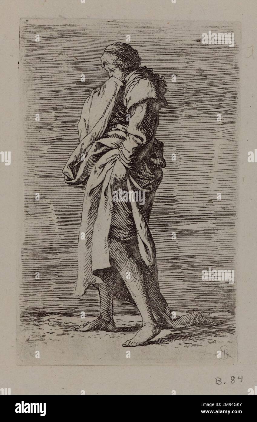 [Sans titre] Salvator Rosa (italien, 1615-1673). [Sans titre]. Gravure, feuille : 11 7/8 x 17 9/16 po. (30,2 x 44,6 cm). Art européen Banque D'Images