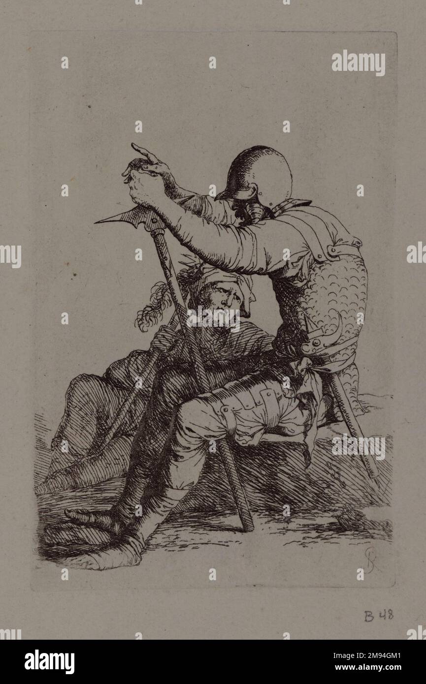 [Sans titre] Salvator Rosa (italien, 1615-1673). [Sans titre]. Gravure, feuille : 11 7/8 x 17 9/16 po. (30,2 x 44,6 cm). Art européen Banque D'Images