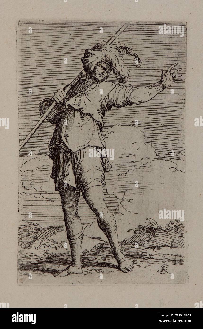 [Sans titre] Salvator Rosa (italien, 1615-1673). [Sans titre]. Gravure, feuille : 11 7/8 x 17 9/16 po. (30,2 x 44,6 cm). Art européen Banque D'Images