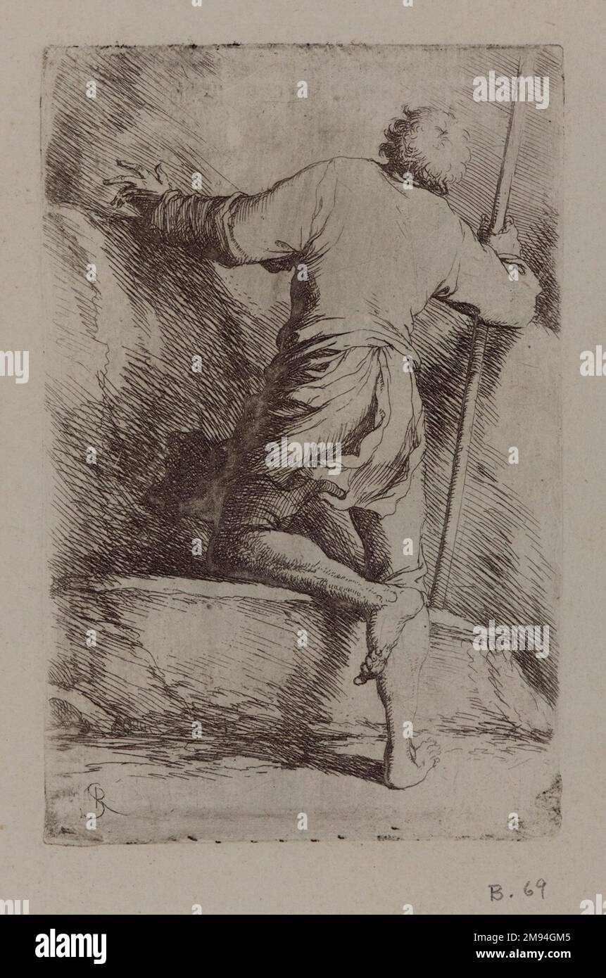 [Sans titre] Salvator Rosa (italien, 1615-1673). [Sans titre]. Gravure, feuille : 11 7/8 x 17 9/16 po. (30,2 x 44,6 cm). Art européen Banque D'Images