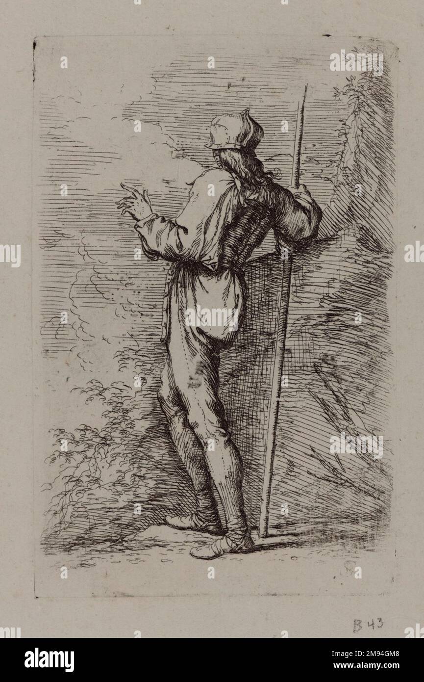 [Sans titre] Salvator Rosa (italien, 1615-1673). [Sans titre]. Gravure, feuille : 11 7/8 x 17 9/16 po. (30,2 x 44,6 cm). Art européen Banque D'Images