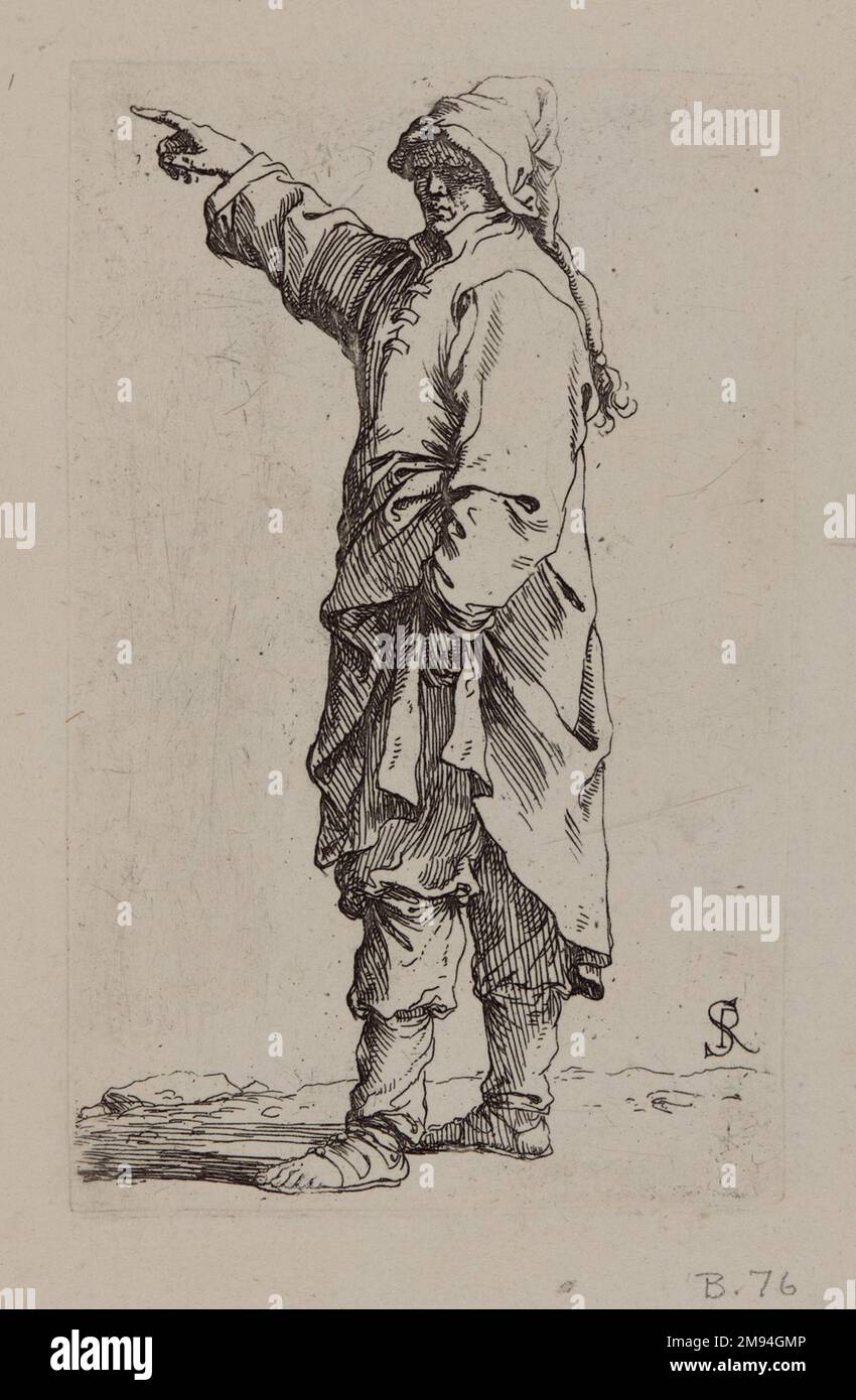 [Sans titre] Salvator Rosa (italien, 1615-1673). [Sans titre]. Gravure, feuille : 11 7/8 x 17 9/16 po. (30,2 x 44,6 cm). Art européen Banque D'Images