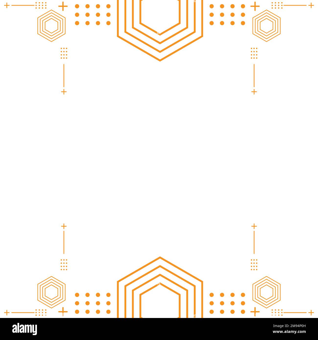 élément de conception géométrique moderne de forme hexagonale Banque D'Images