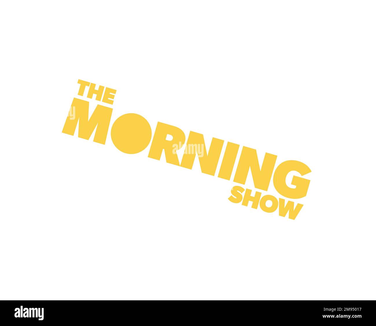 La série télévisée Morning Show American, logo pivoté, fond blanc B Banque D'Images