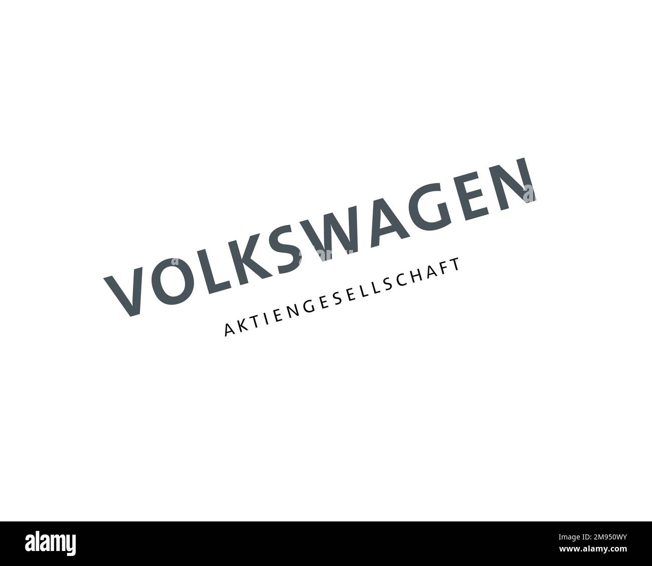 Volkswagen Group, logo pivoté, fond blanc Banque D'Images