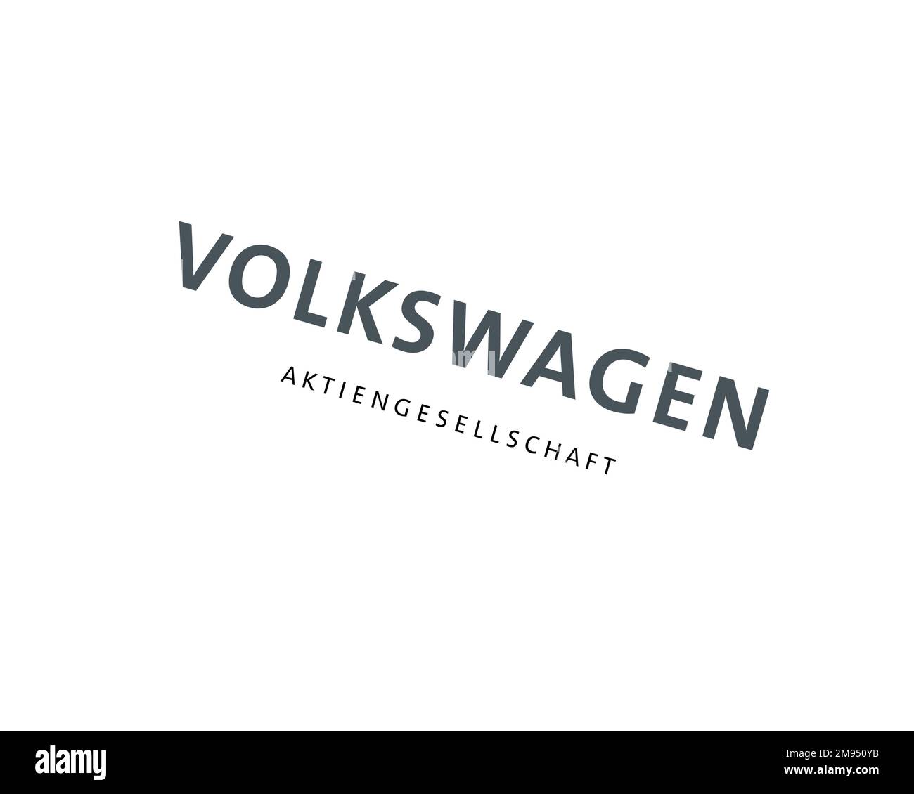 Volkswagen Group, logo pivoté, fond blanc B Banque D'Images